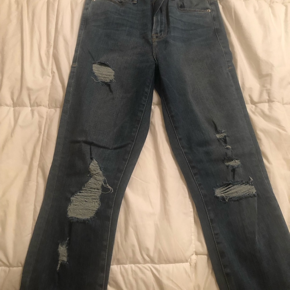Good American distressed jeans